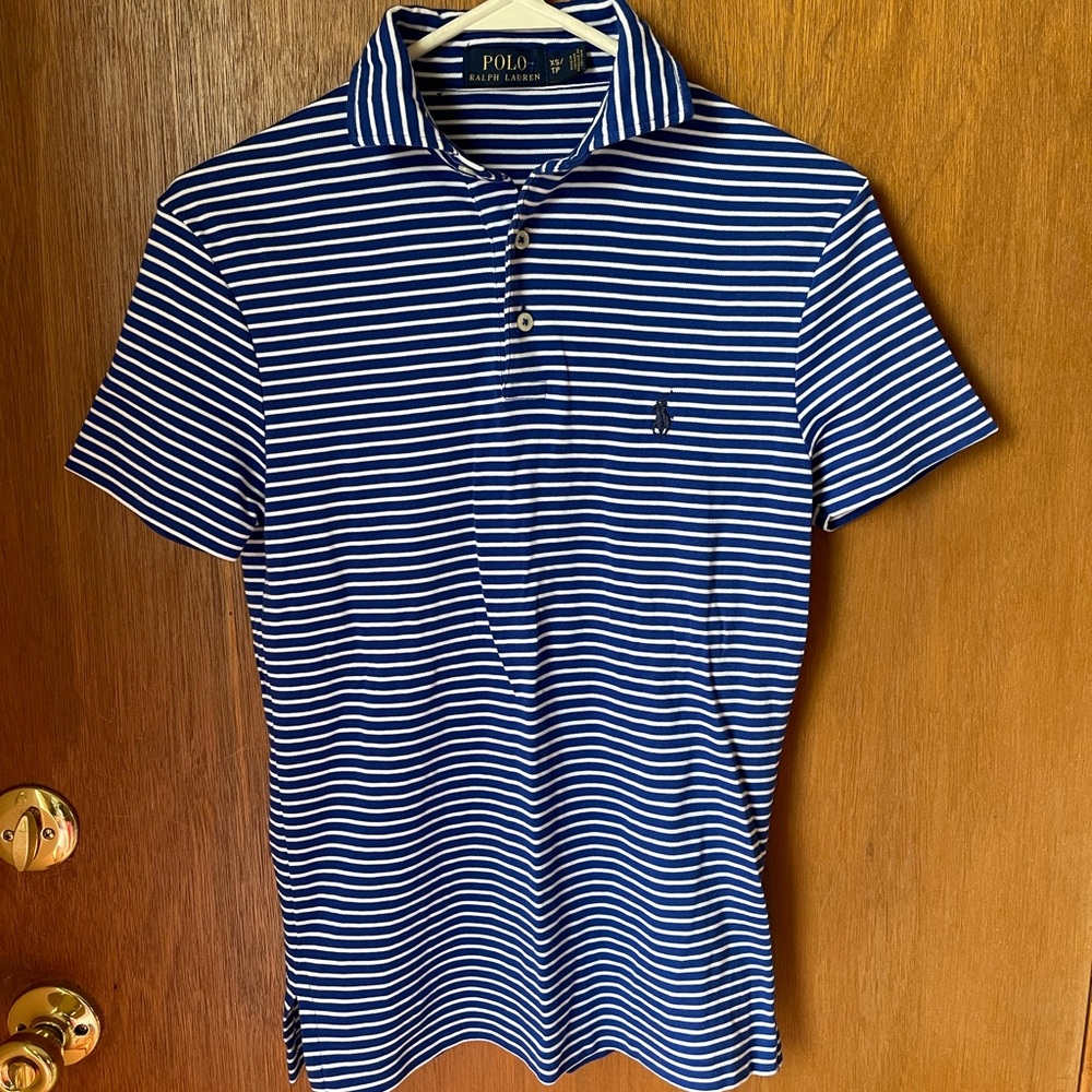 Womens Striped Polo